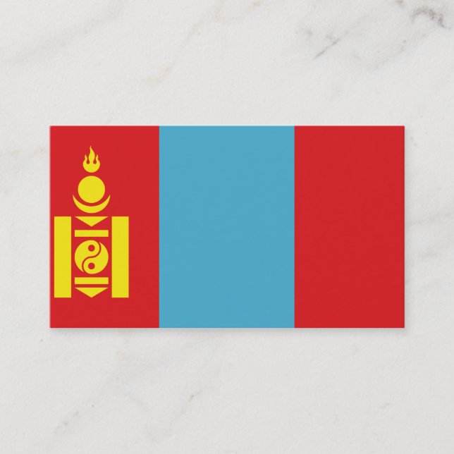 Tarjetas de presentación de la bandera de Mongolia (Anverso)