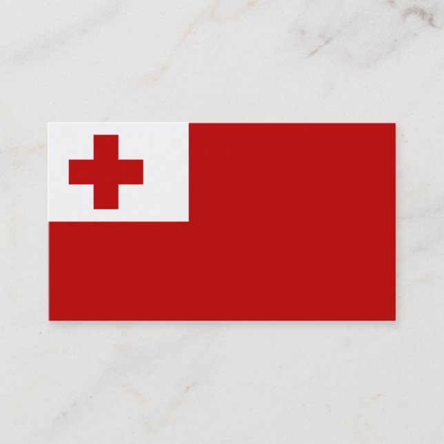 Tarjetas de presentación de la bandera de Tonga (Anverso)
