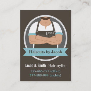 Tarjetas de presentación de la barbería con estilo