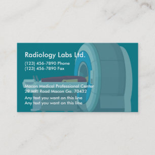 Tarjetas de presentación de la clínica de radiolog