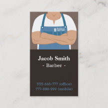 Tarjetas de presentación de la elegante barbería m