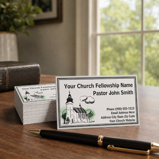 Tarjetas de presentación de la Iglesia Bautista de (Subido por el creador)