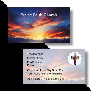 Tarjetas de presentación de la Iglesia Cristiana c