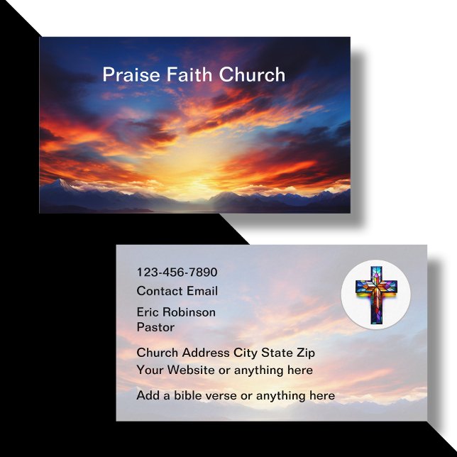 Tarjetas de presentación de la Iglesia Cristiana c (Subido por el creador)
