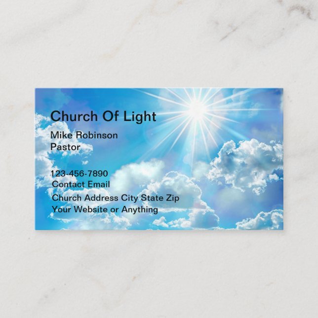 Tarjetas de presentación de la Iglesia Cristiana R (Anverso)