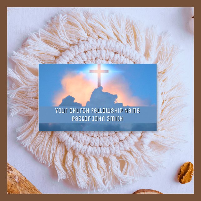Tarjetas de presentación de la Iglesia Cruz Celest (Heavenly Cross Sky Church Business Card)
