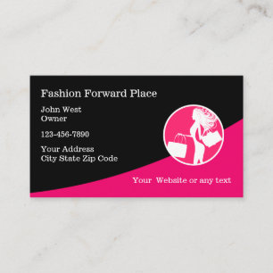 Tarjetas de presentación de la moda femenina