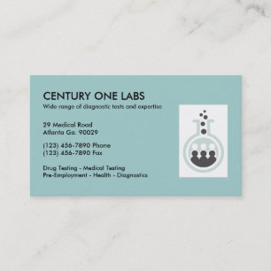 Tarjetas de presentación de laboratorio médico