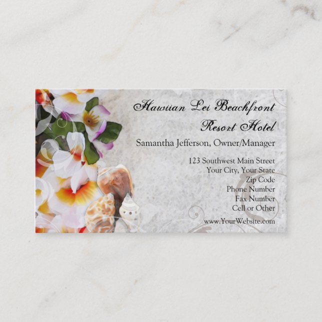 Tarjetas de presentación de leis de orquídeas de p (Anverso)