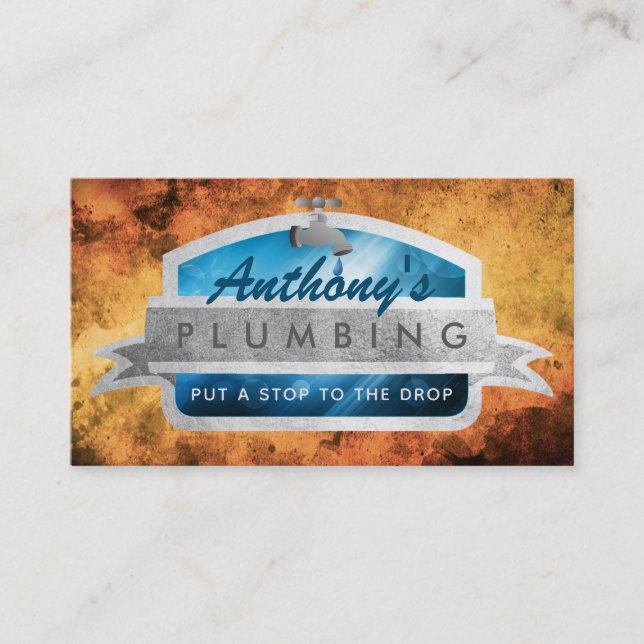 Tarjetas de presentación de lemas de fontanería (Anverso)