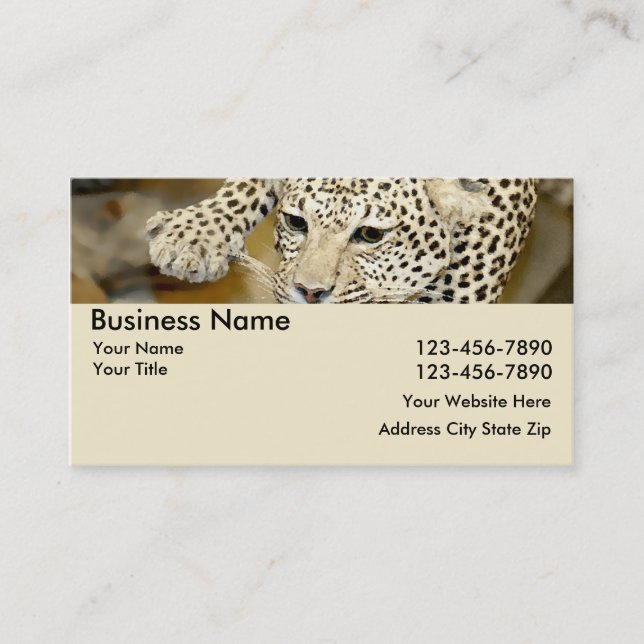 Tarjetas de presentación de leopardo (Anverso)