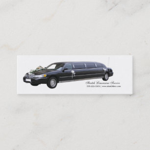 Tarjetas de presentación de limusinas Limo Negras