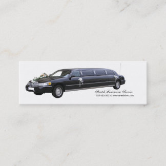 Tarjetas de presentación de limusinas Limo Negras