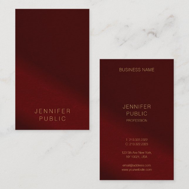 Tarjetas de presentación de lujo Plantilla elegant (Anverso / Reverso)