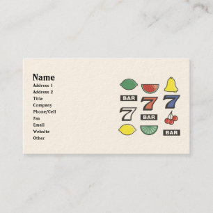 Tarjetas de presentación de máquina de ranura