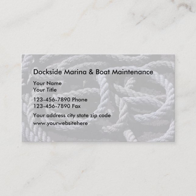 Tarjetas de presentación de marina de barcos (Anverso)