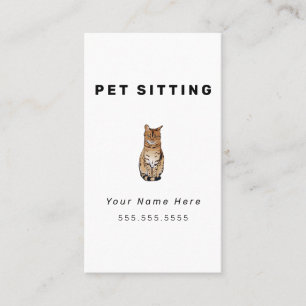 Tarjetas de presentación de Mascota para gatos