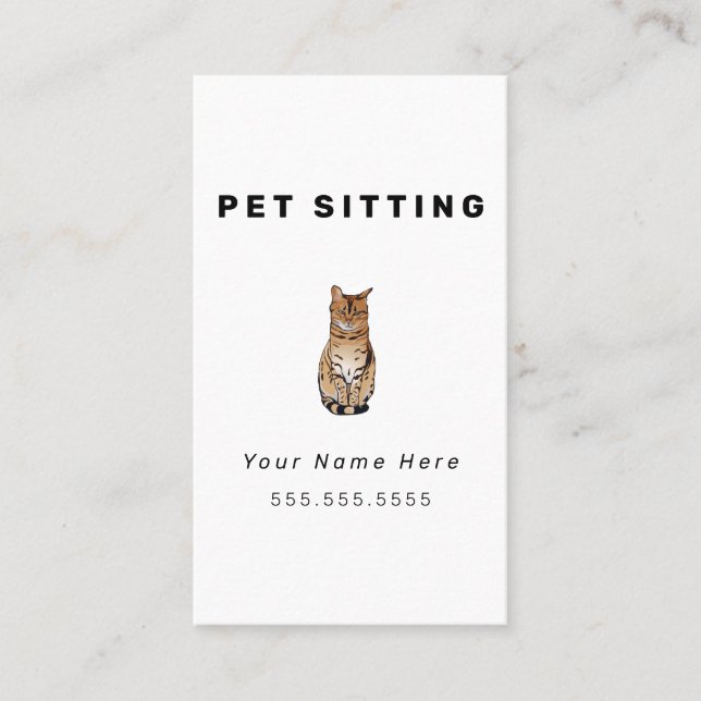 Tarjetas de presentación de Mascota para gatos (Anverso)