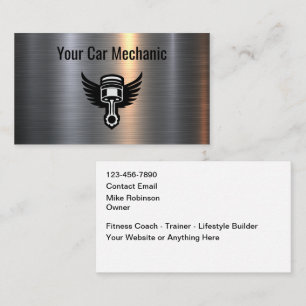Tarjetas de presentación de mecánico automotriz mo