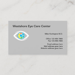 Tarjetas de presentación de médico de ojos oftalmó