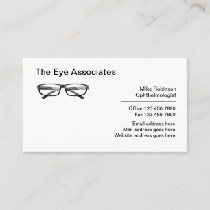 Tarjetas de presentación de médico de ojos oftalmó