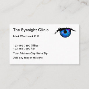Tarjetas de presentación de médico ocular