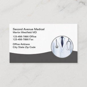 Tarjetas de presentación de médico y seguro