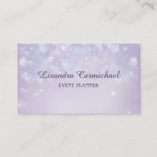 Tarjetas de presentación de Misty Mauve Bokeh Even