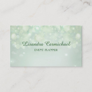 Tarjetas de presentación de Misty Mint Bokeh Event