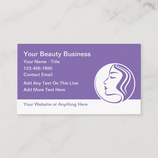 Tarjetas de presentación de moda de belleza y maqu (Anverso)