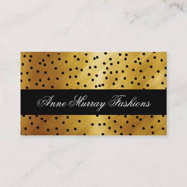 Tarjetas de presentación de moda elegante de dos l (Anverso)
