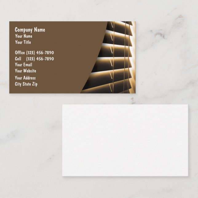 Tarjetas de presentación de modas de ventanas (Anverso / Reverso)
