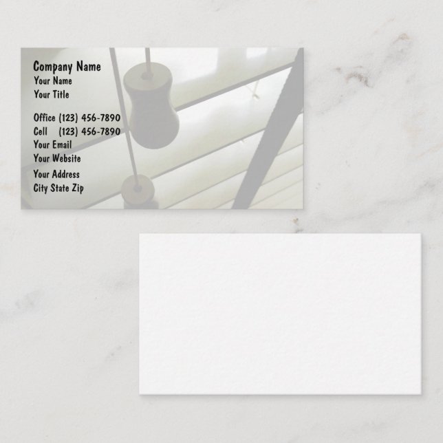 Tarjetas de presentación de modas de ventanas (Anverso / Reverso)