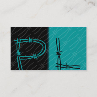 Tarjetas de presentación de monograma contemporáne