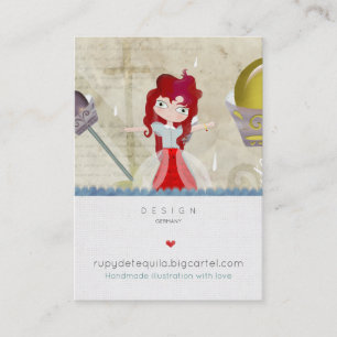Tarjetas de presentación de muñeca de cuento de ha