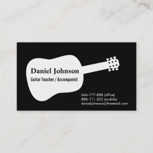 Tarjetas de presentación de música de silueta de g