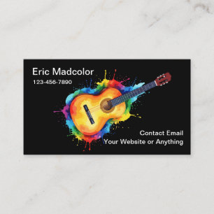 Tarjetas de presentación de músico artístico a sue