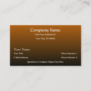 Tarjetas de presentación de Naranja negro quemado