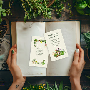 Tarjetas de presentación de naturista herbalista