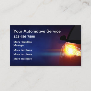 Tarjetas de presentación de negocios automotrices 