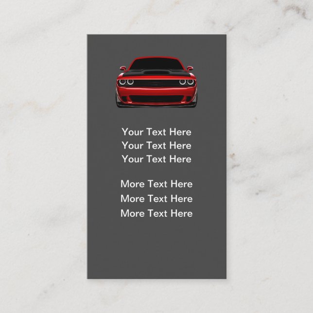 Tarjetas de presentación de negocios automotrices  (Anverso)
