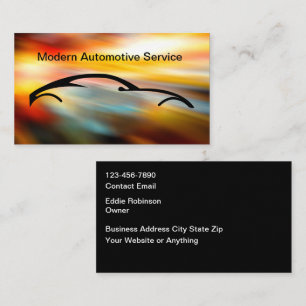 Tarjetas de presentación de negocios automotrices 