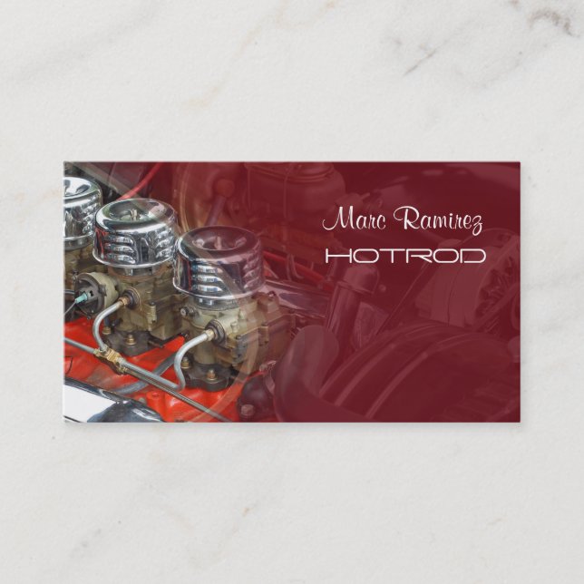 Tarjetas de presentación de negocios automotrices  (Anverso)