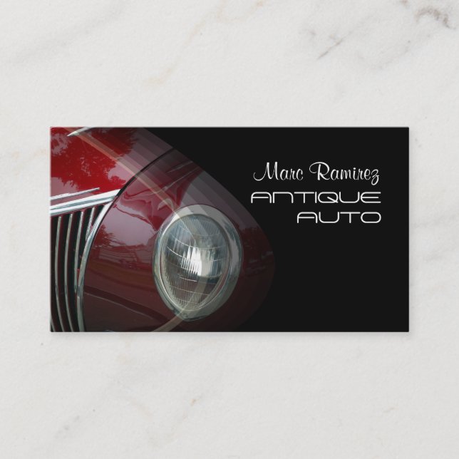 Tarjetas de presentación de negocios automotrices  (Anverso)