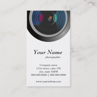 Tarjetas de presentación de negocios de fotografía