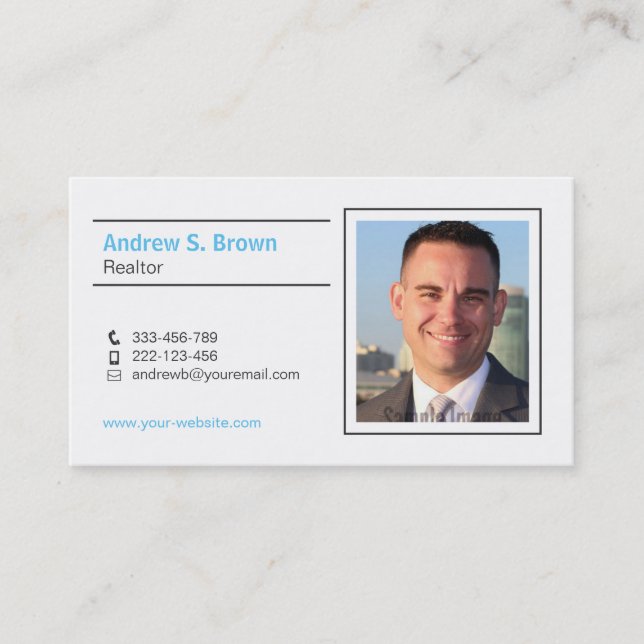 Tarjetas de presentación de negocios de fotógrafo  (Anverso)