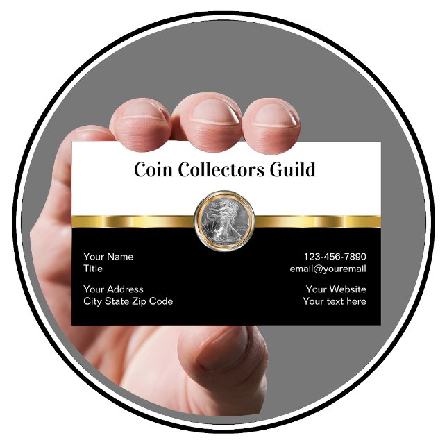Tarjetas de presentación de negocios de inversión  (Coin Collecting)