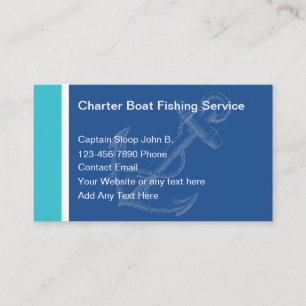 Tarjetas de presentación de negocios de pesca chár
