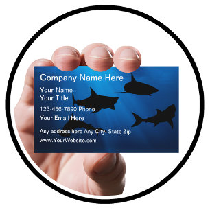 Tarjetas de presentación de negocios de pesca de t