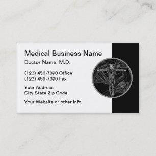 Tarjetas de presentación de negocios de salud médi